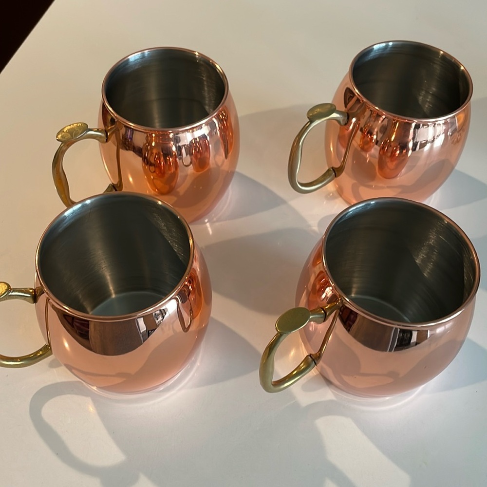 Set of 4 Copper Mule Mugs